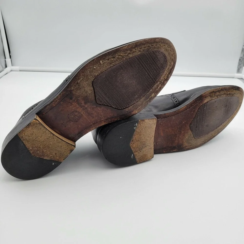 Cable & Company Oxford Shoes‎ Mens 11 1/3D  Italy Black Leather Butcher Toe